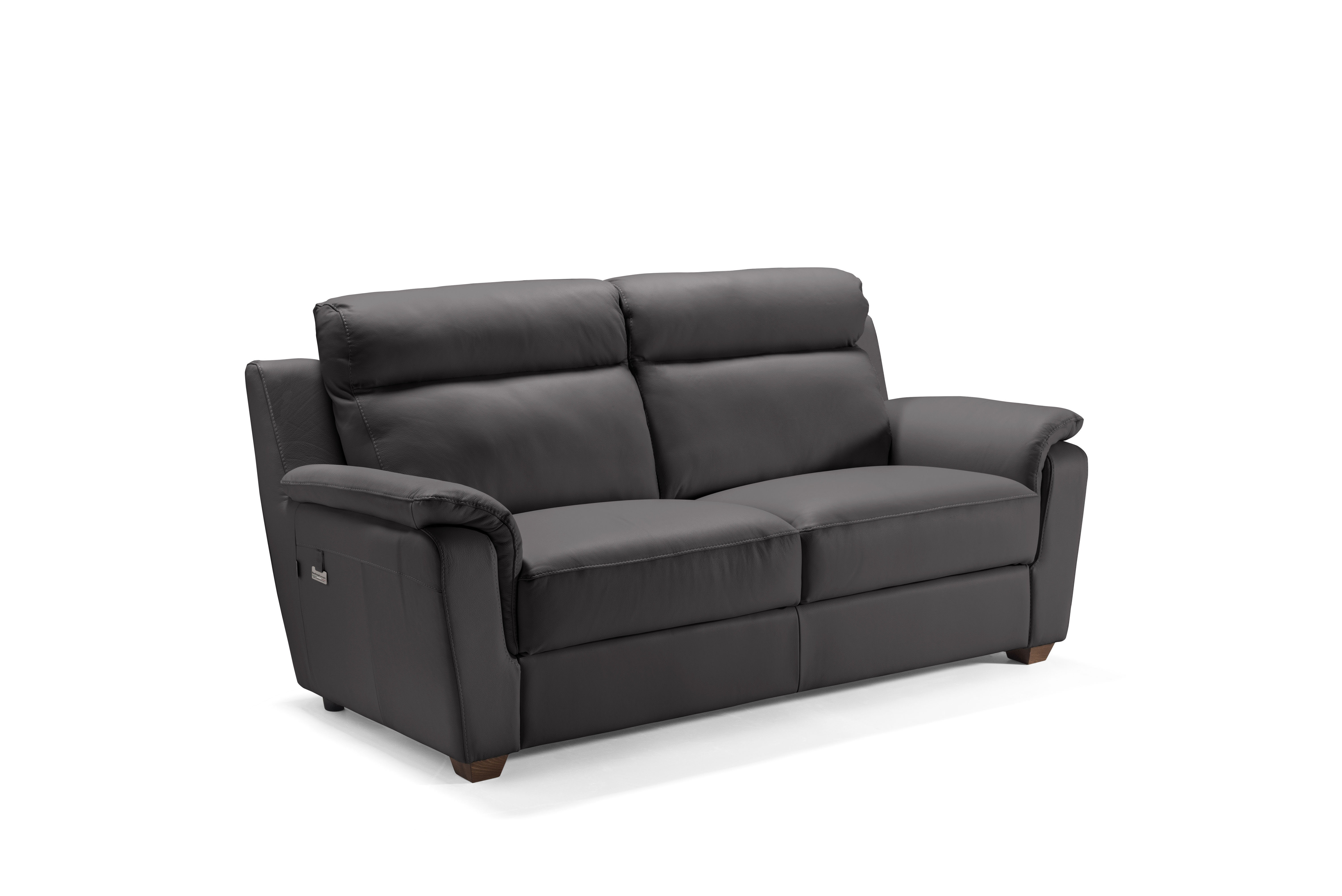 EDINA Italian Leather 3 & 2 Seat Sofa - Dark Grey Grigio RRP £3399 - Image 2 of 4