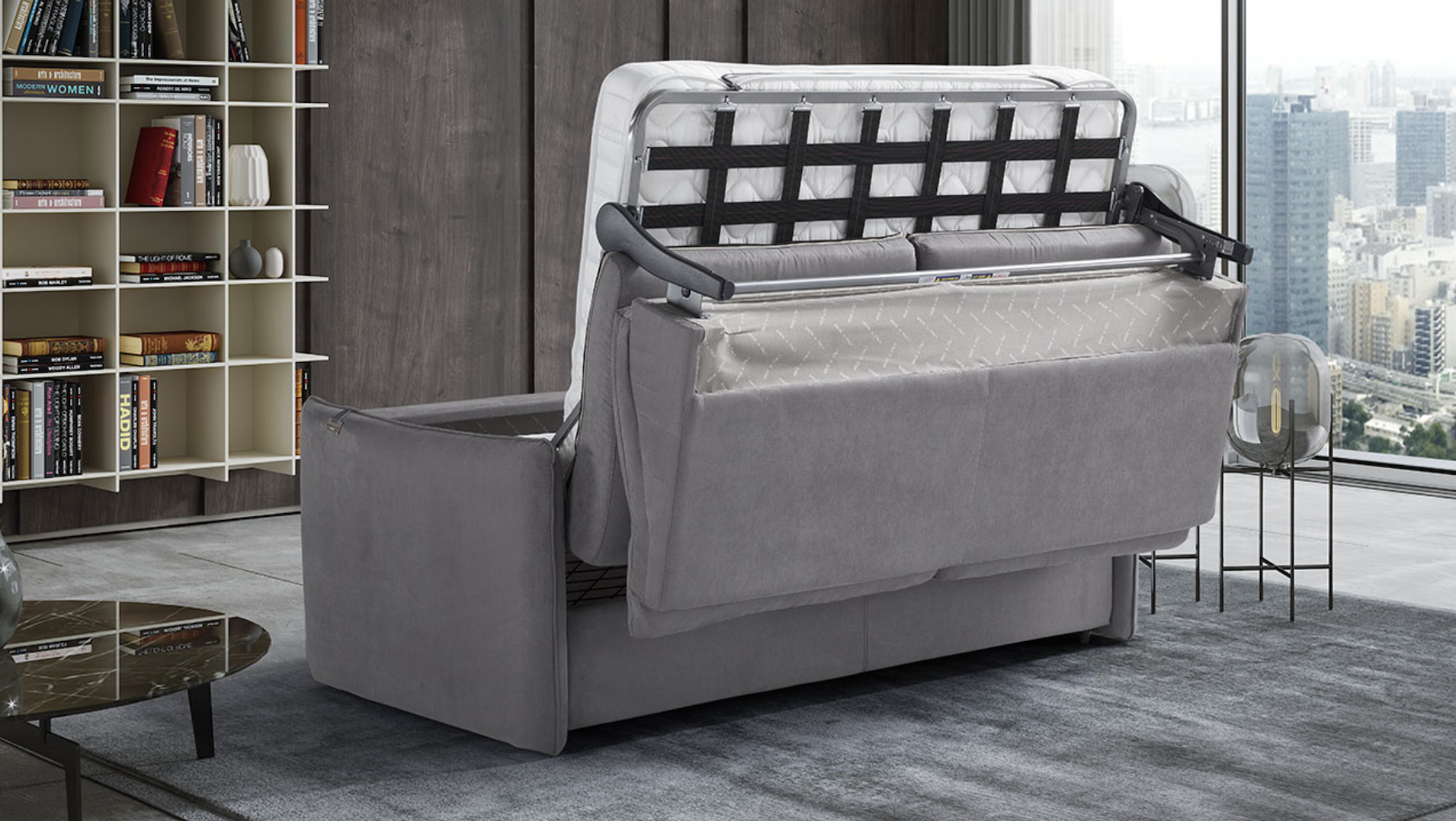 AIMEE Italian Crafted 3 Seat Sofa Bed in PLAZA GREY. RRP £1979 - Image 4 of 5