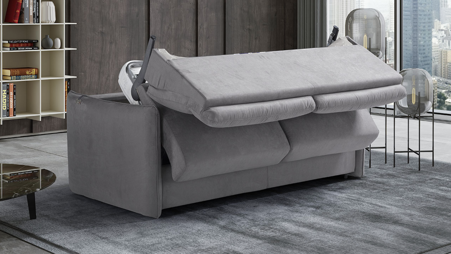 AIMEE Italian Crafted 3 Seat Sofa Bed in PLAZA GREY. RRP £1979 - Image 5 of 5