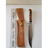 Tramontina Hunting Knife in Leather Sheath