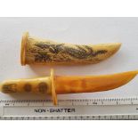 Oriental Bone Dagger in Sheath