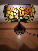 Dragon Fly Tiffany Banker Lamp