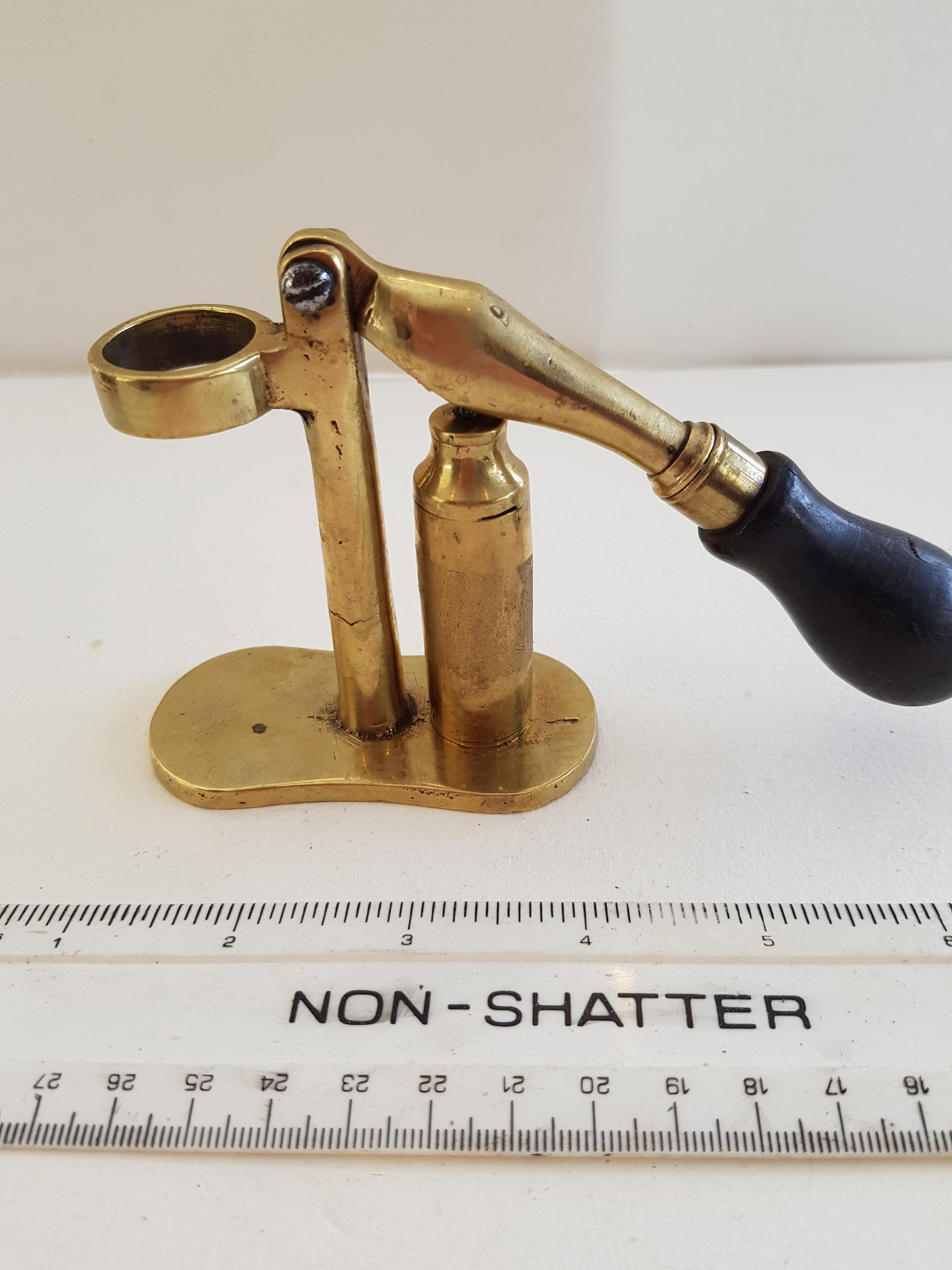 Antique Brass 12 Bore Cartridge Capper and Decapper. - Image 2 of 2