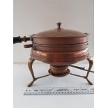 Vintage Brass and Copper Food Warmer ( Chafing Pan )