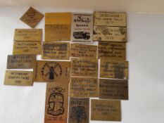 Collection of Brass 1980's Steam Rally and Country Faif Plaques