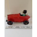 Vintage Pottery Racing Car and Driver