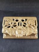 Vintage Ornate Brass Stamp Holder