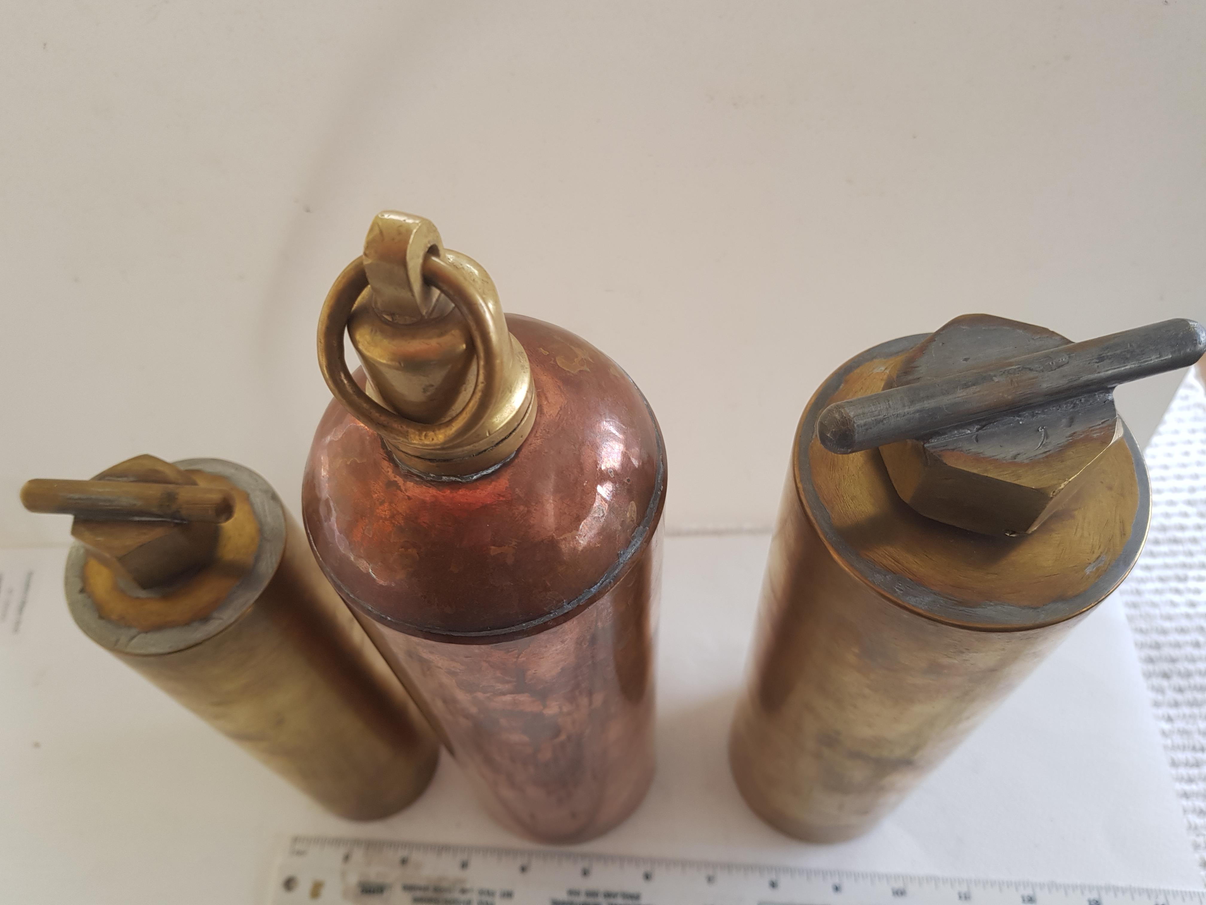 3 Victorian Brass and Copper Warmers - Image 3 of 3