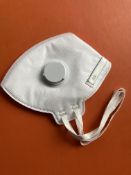 FFP3 Respirator Dust Masks, disposable, fold flat with respirator valve face masks x 50pcs