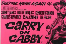 Rare "Carry on Cabby" Original Advertising Poster