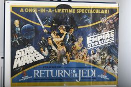 Original 'Star Wars Trilogy' Cinema Showing Poster