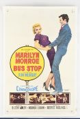 Very Rare Superb Condition Original 1956 Marilyn Monroe 'Bus Stop' Cinema Poster