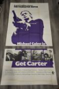 Large 2 Metre Original 2 Part Cinema Poster "Get Carter"