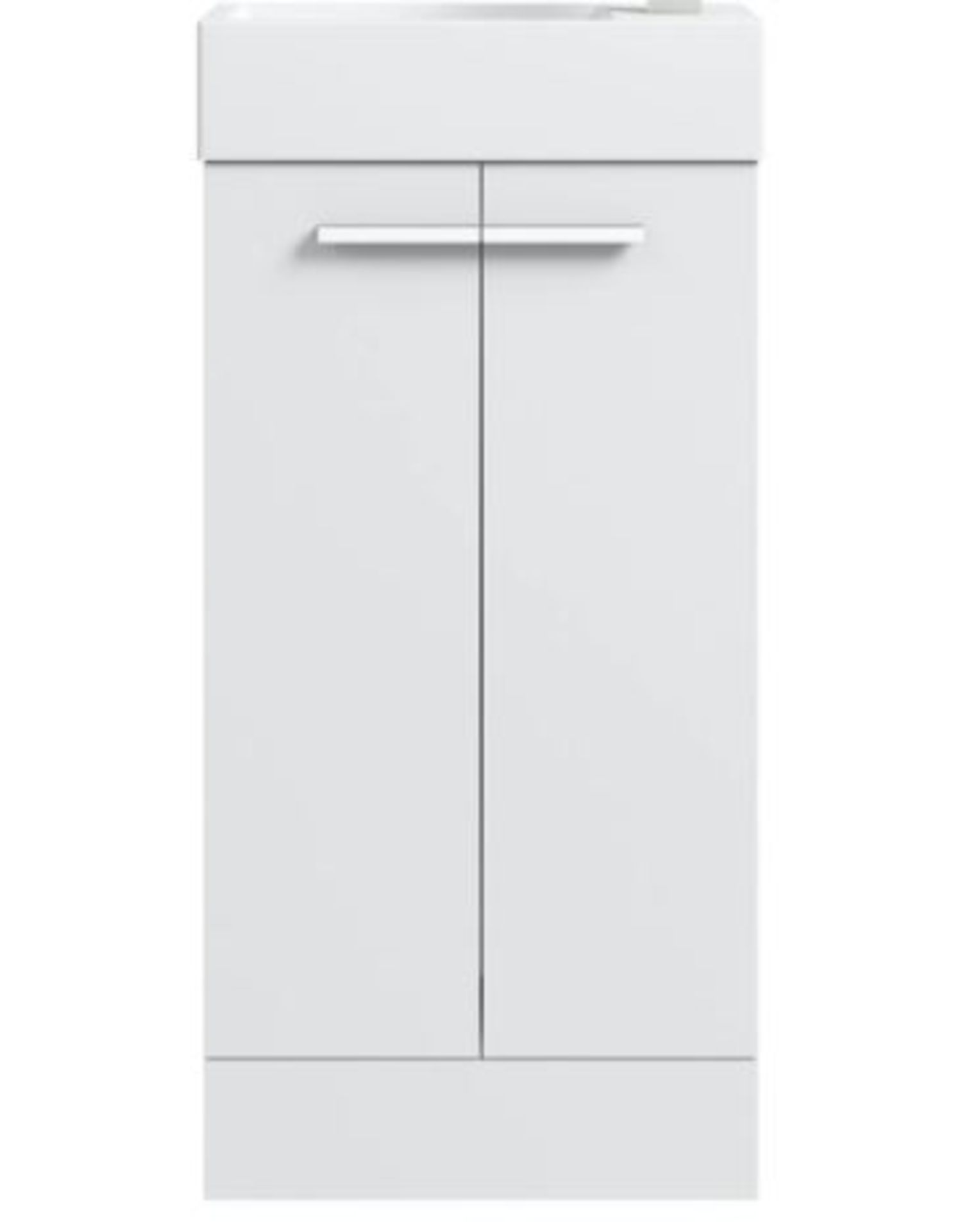 Clarity Compact White Floor Standing Unit with Resin Basin RRP £159 (MD725FBGWV) - Image 4 of 6