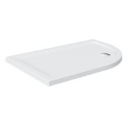 1000 x 800 x 40mm Right Hand Slimline Stone Resin Shower Tray