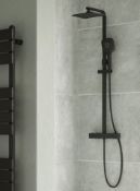 Bathstore Metro Noir Matt Finish Designer Multi Function Thermostatic Riser Shower System New. RRP