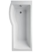 P Shape Shower Bath LH 1700 X 850 With E25690 Tempo Arc Shower Bath Front Panel (NCEVE1785L)