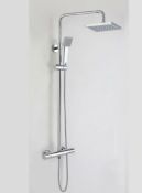 Square Thermostatic Modern Shower Riser Kit CILISS7 RRP £275