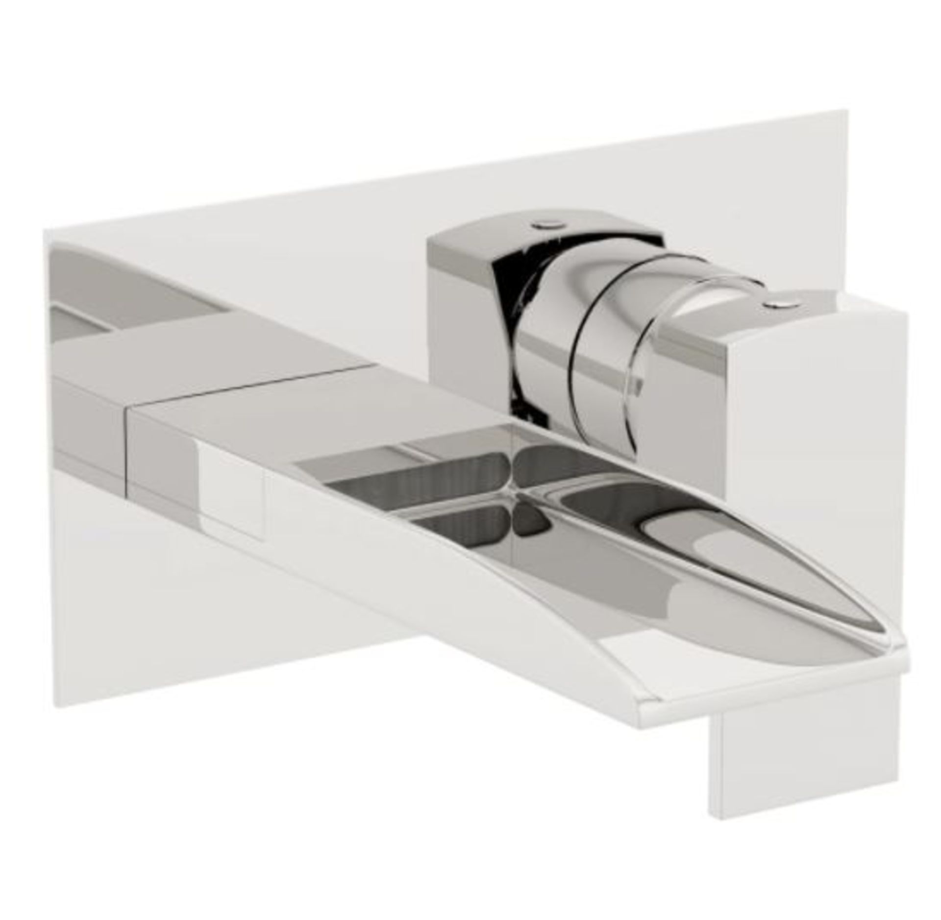 Mode Wall Mounted Square Bath Mixer Tap Brushed Nickel Finish