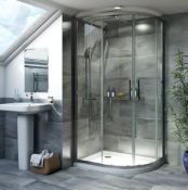 8mm Plus Framed Offset Quad Shower Enclosure 1200 x 800 (J8QD-80120) RRP £300