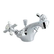 Bathstore Bensham Traditional Mono Basin Mixer Tap With Pop Up Waste Kit. Solid Brass Body. High Qu
