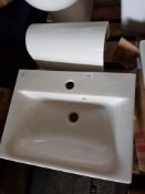 Ideal Standard 500 x 380mm Ceramic Square Basin With Semi Ped