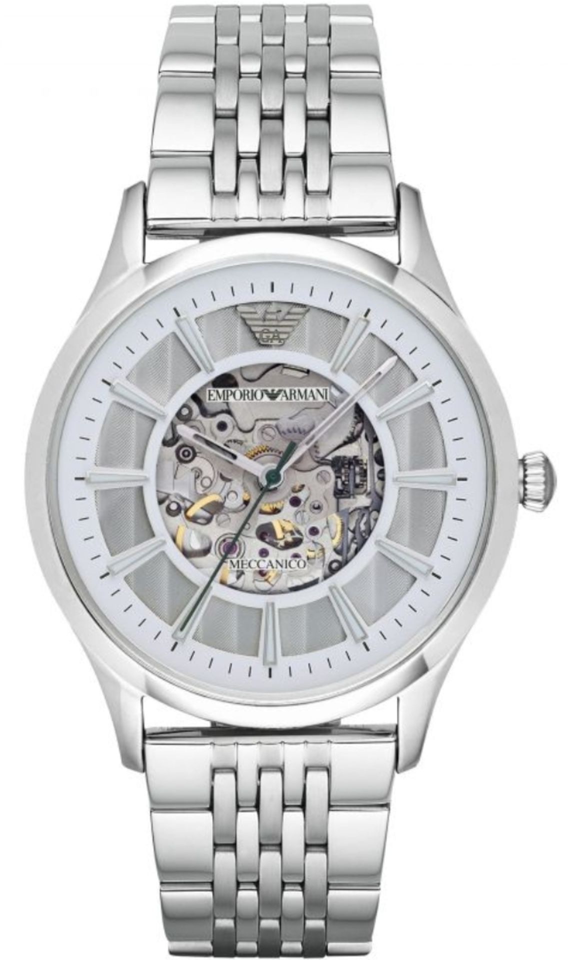 Emporio Armani AR1945 Men's Meccanico Silver Bracelet watch