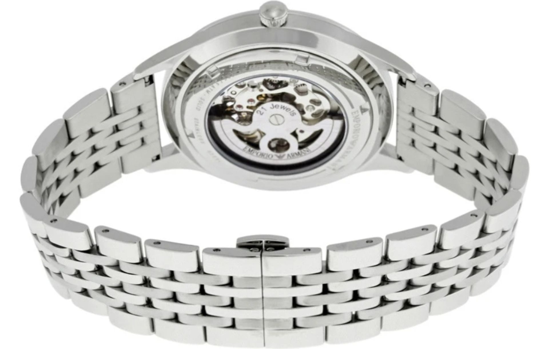 Emporio Armani AR1945 Men's Meccanico Silver Bracelet watch - Image 4 of 5