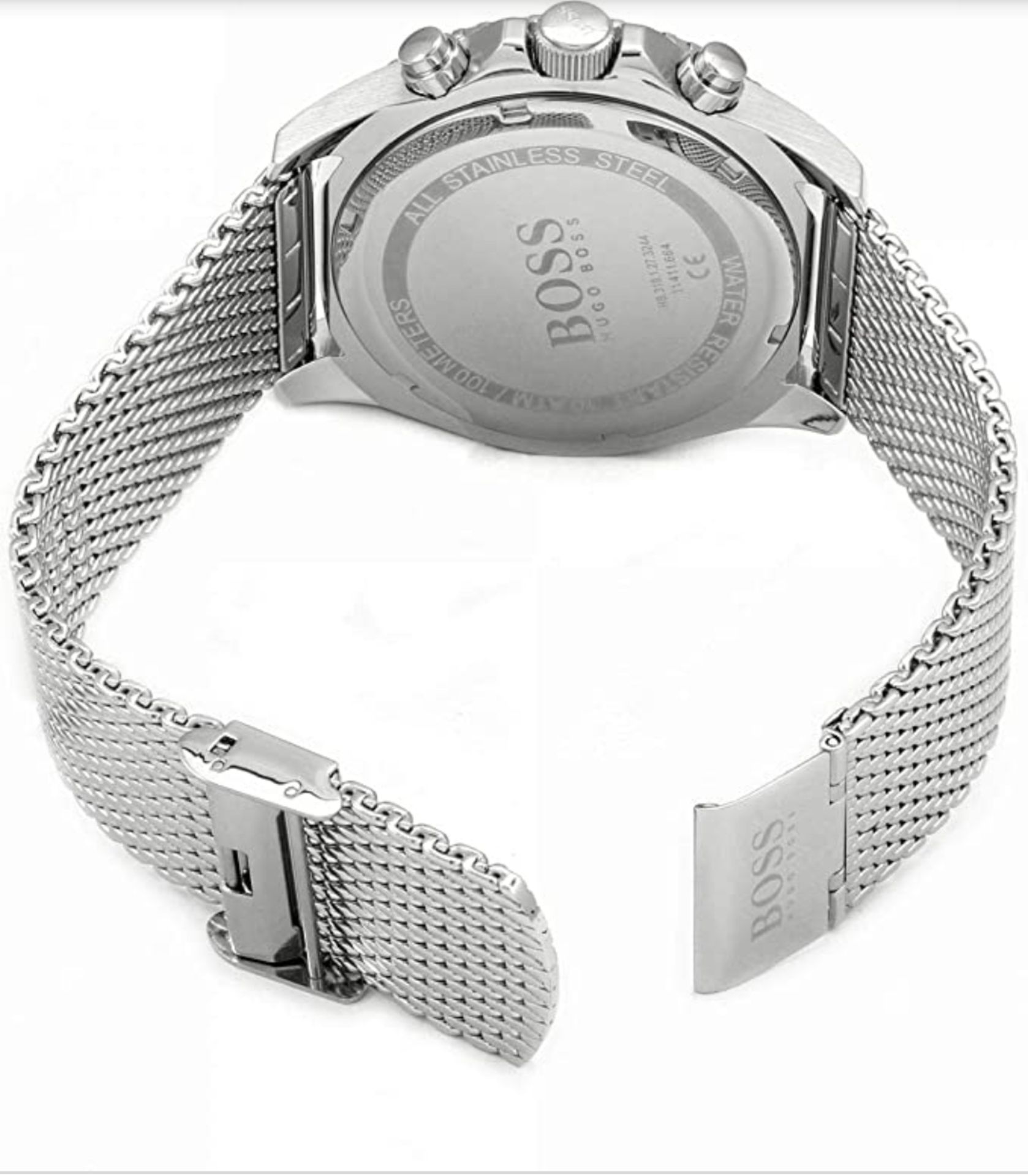 Hugo Boss 1513701 Men's Ocean Edition Silver Mesh Band Quartz Chronograph Watch - Image 5 of 6