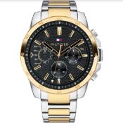 Tommy Hilfiger 1791559 Decker Watch Click on the image to enlarge it Tow-tone & Black Gents Quartz