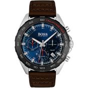Hugo Boss 1513663 Men's Intensity Brown Leather Strap Chronograph Watch