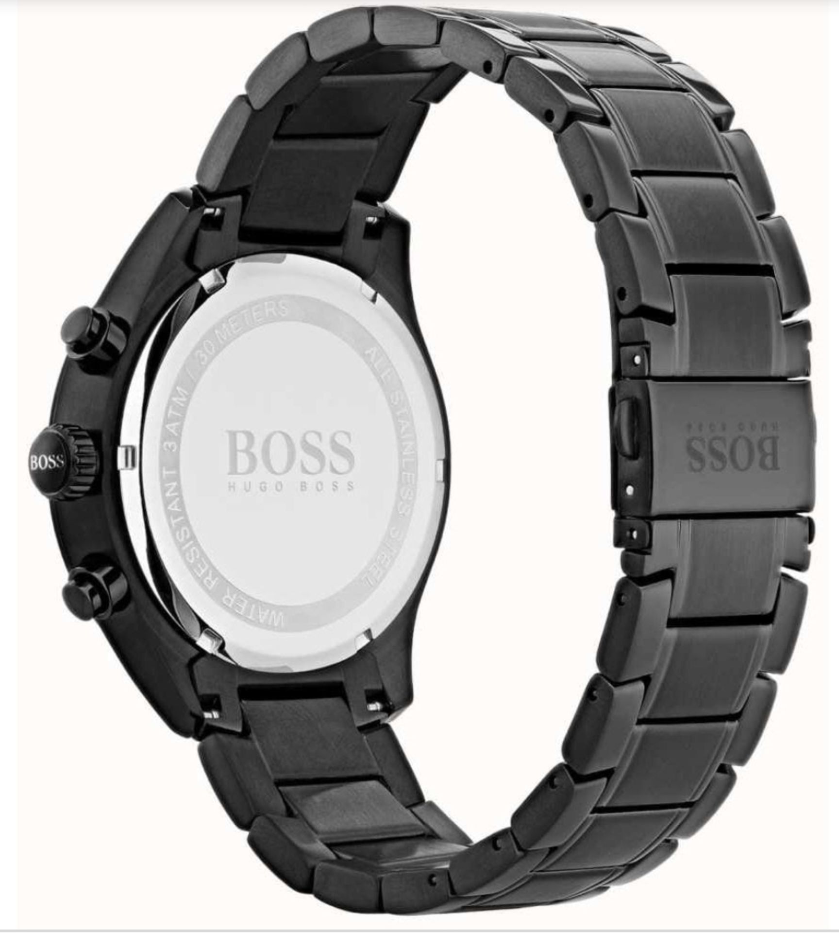 Hugo Boss 1513578 Men's Grand Prix Black Stainless Steel Bracelet Chronograph Watch - Image 3 of 6