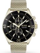 Hugo Boss 1513703 Men's Ocean Edition Gold Tone Mesh Band Chronograph Watch