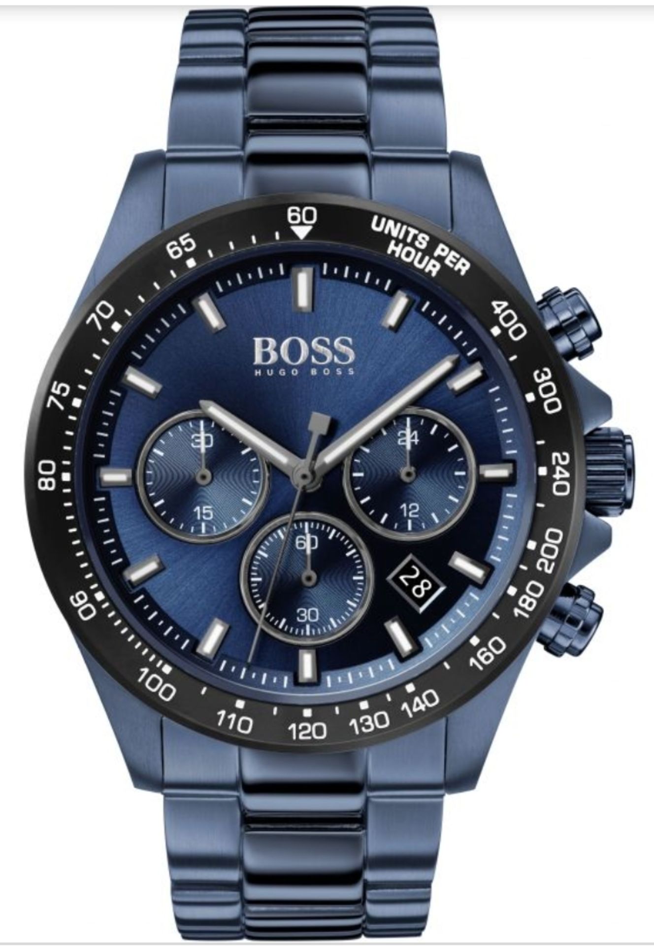 Hugo Boss 1513758 Men's Hero Sport Lux Blue Dial Blue Bracelet Chronograph Watch