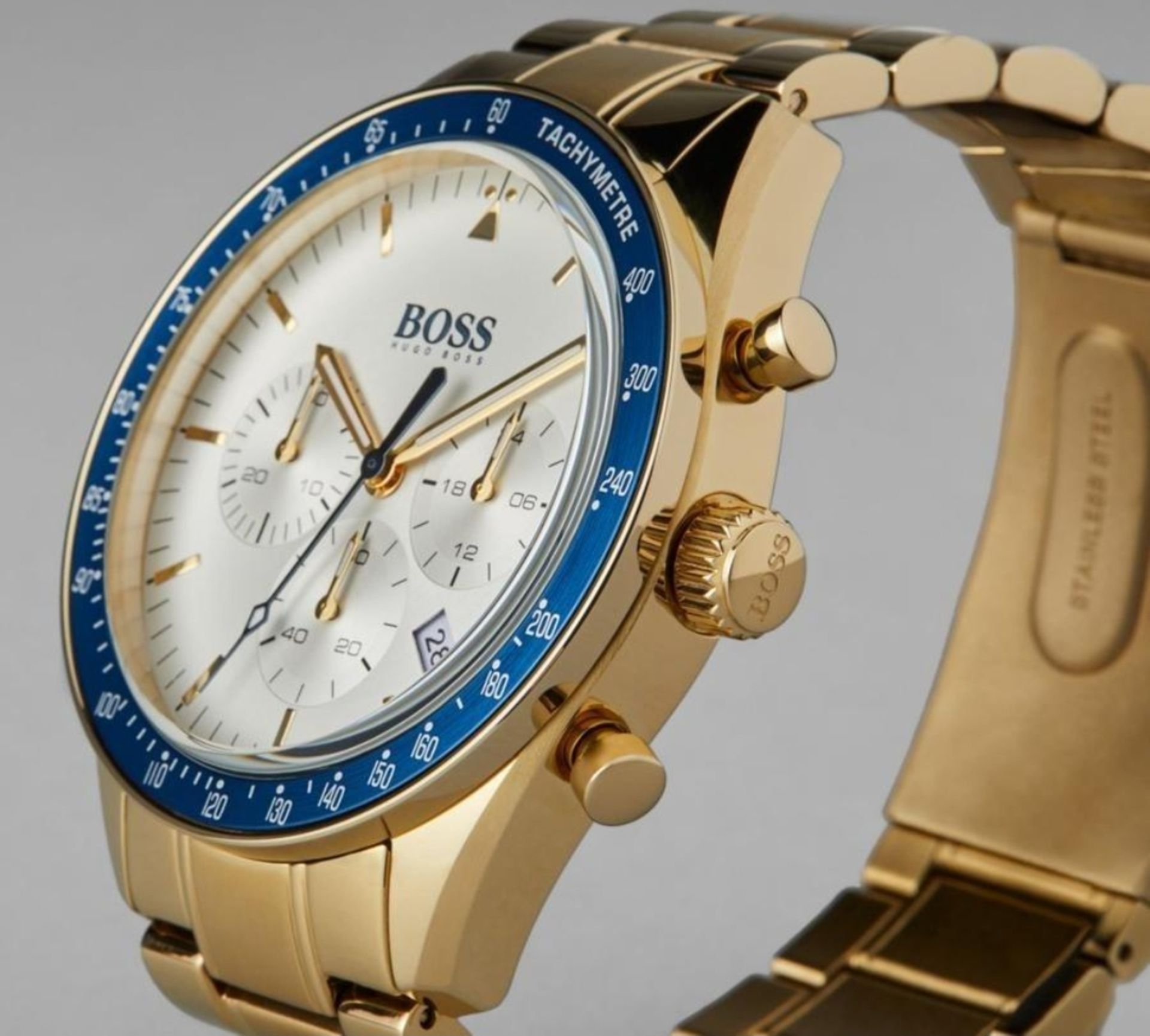 Hugo Boss 1513631 Men's Trophy Gold Tone Bracelet Quartz Chronograph Watch - Image 3 of 6