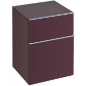 (Mg146) Keramag Gerbit Icon 450mm Burgundy Side Cabinet. RRP £869.99.Add A Pop Of Colour To Yo...
