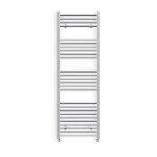 New (G51) 1100x500mm Chrome Straight Heated Towel Radiator. RRP £339.99.Steel Provides Enviab...