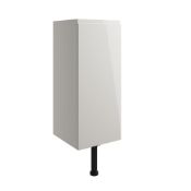 New (S200) Valesso 300mm 1 Door Full Depth Base Unit - Pearl Grey Gloss. RRP £320.00. Soft Cl...