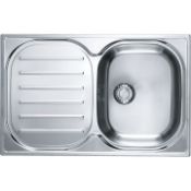 New (Ns72) Franke Compact Plus Cpx P 611 780 Stainless Steel. Cabinet Size 500.00 mm Length Ove...