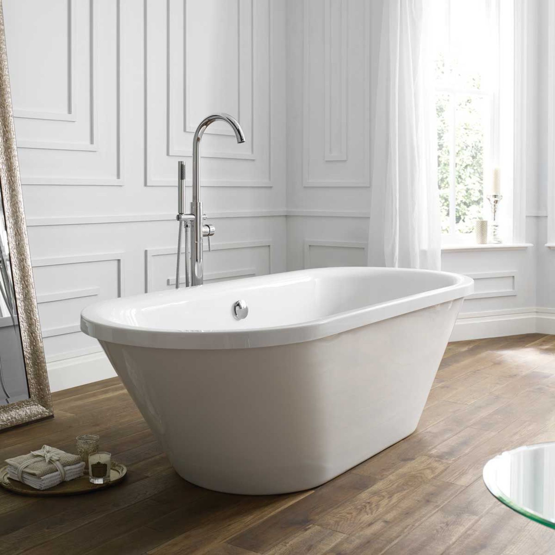 New (S169) Porcelanosa 1700x750mm Skirted Freestanding Bath. Freestanding Skirted Bath Is A Co...