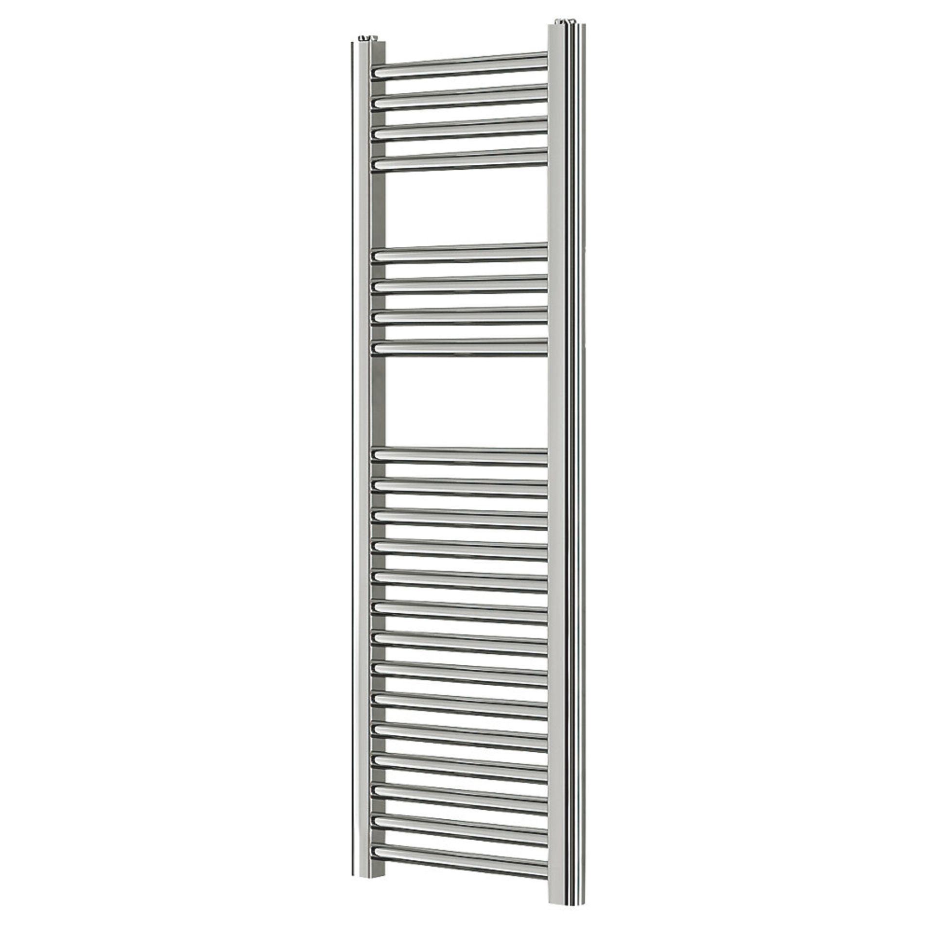 New (G52) 1100x300mm Chrome Flat Ladder Towel Radiator. Made From Chrome Plated Low Carbon Ste... - Image 2 of 2