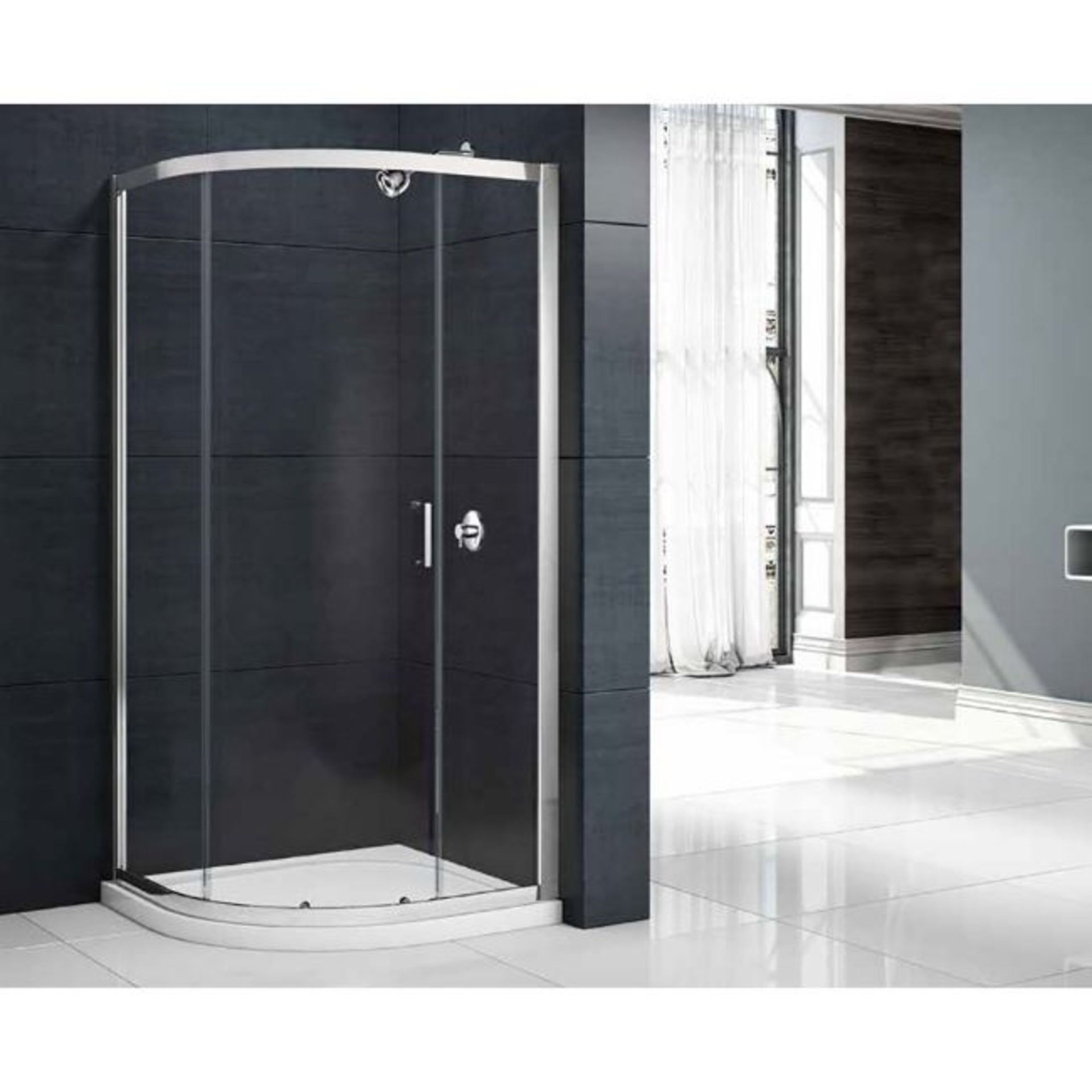 New (E120) 900x900mm 1 Door Quadrant Shower Enclosure. RRP £398.29.Constructed Of 6mm