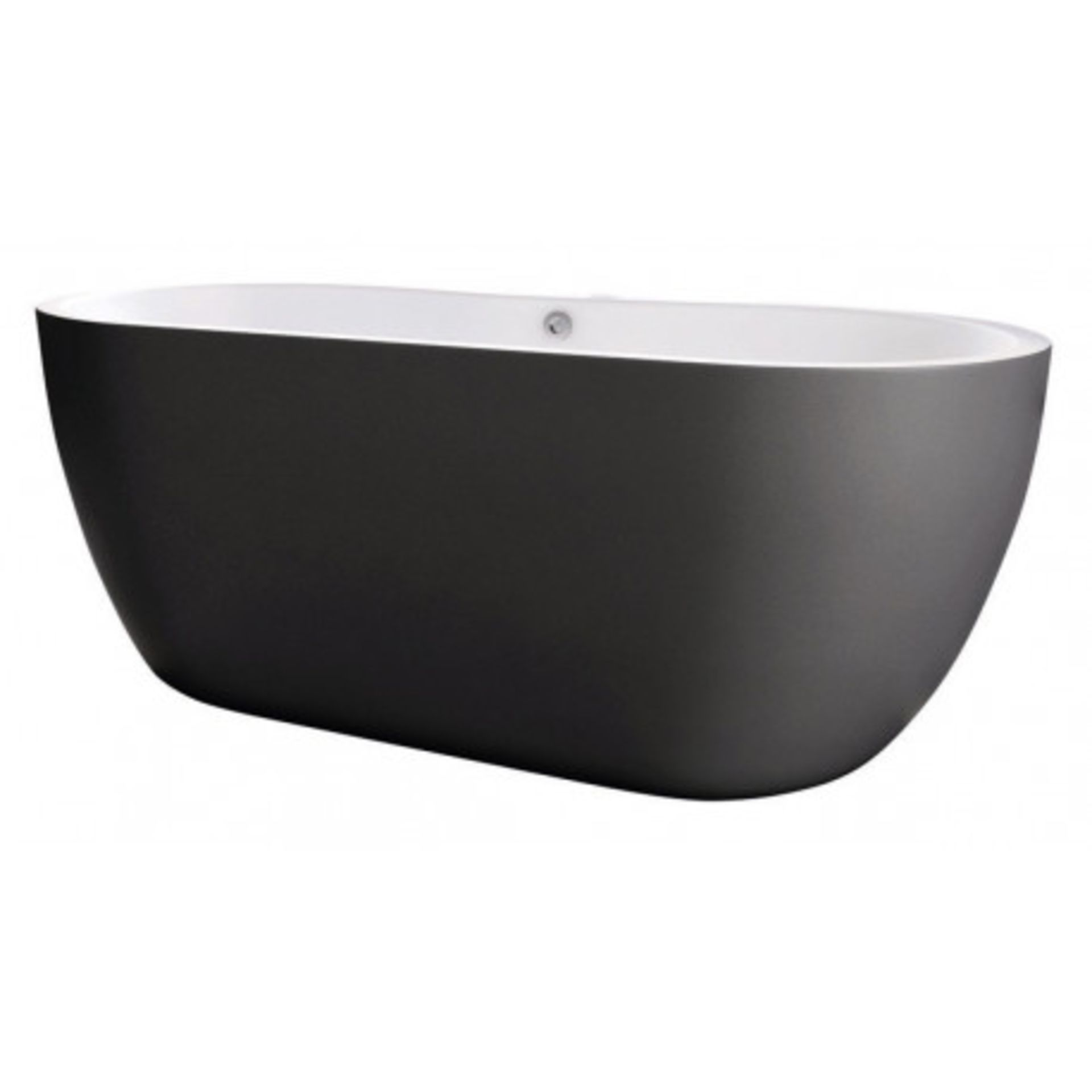 New (J2) 1655x740mm Round Double Ended Black Freestanding Bath. Rrp £2,337.Elegant, Contempor... - Image 5 of 5
