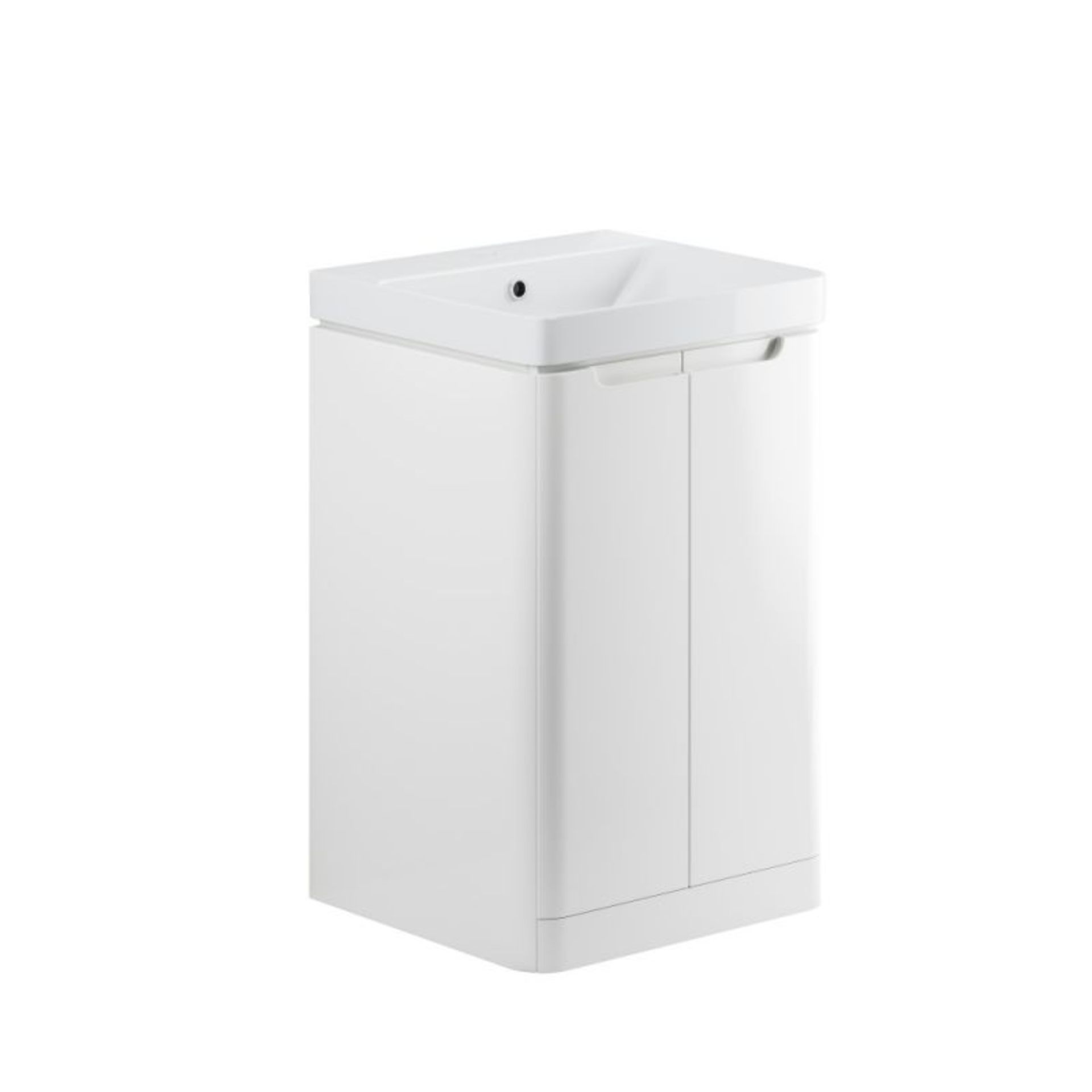 New (J32) Lambra 500mm Two Door Unit White. Rrp £275.00. Basin Not Included. Lambra 500 White... - Image 2 of 2