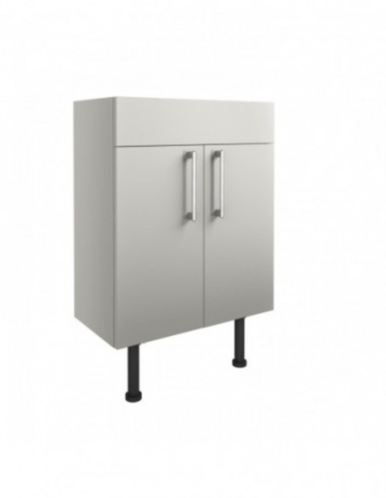 New (J30) Alba 600mm Vanity Unit Light Grey Gloss. Rrp £275.00. Furniture Provides All The Be...