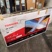 Toshiba 58ul2063db 58 inch 4k ultra hd, hdr, freeview play, smart tv [black] 82x131x25cm rrp: £754.0