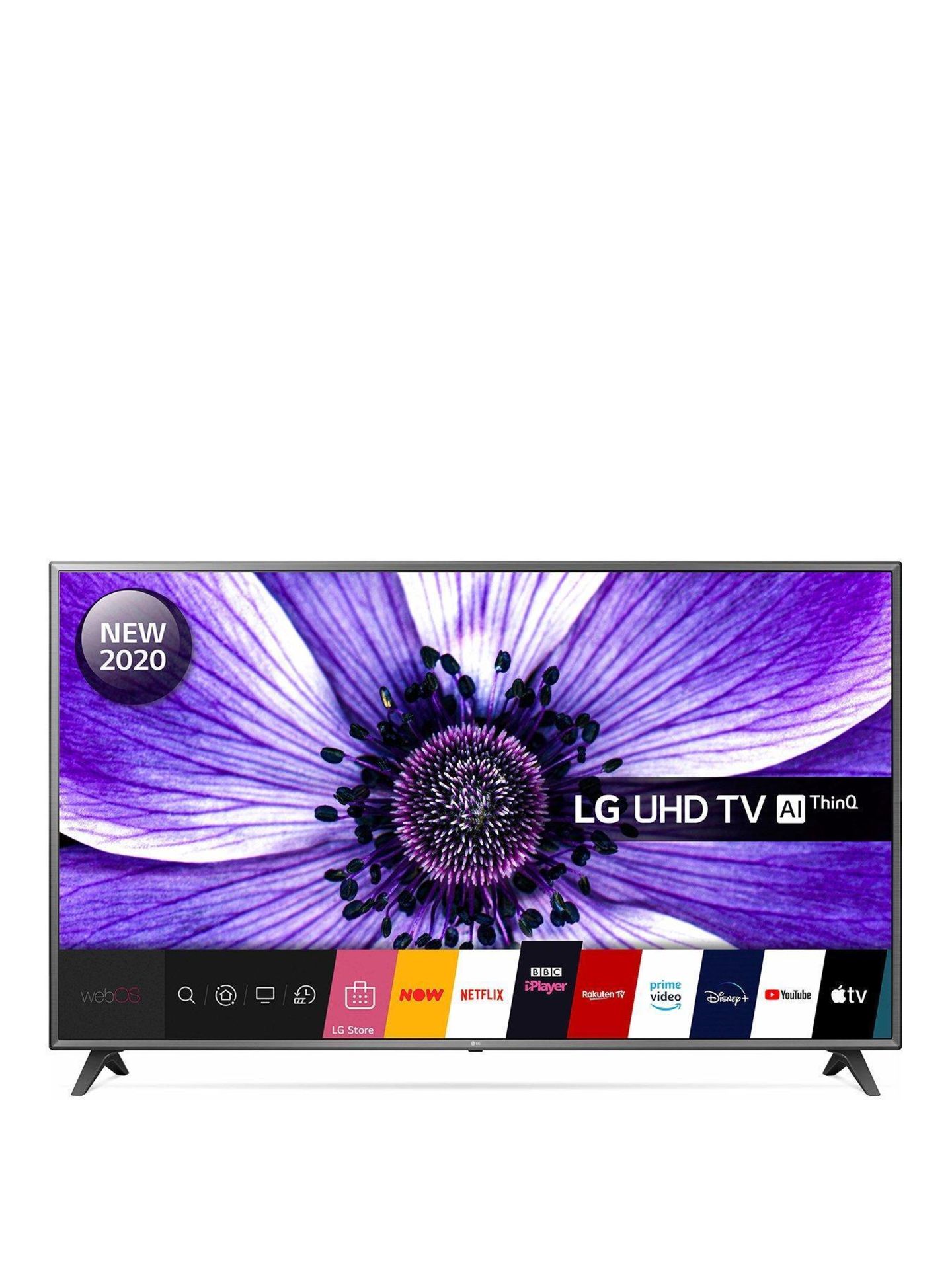 Lg 75un70706ld 75 inch 4k ultra hd smart tv [black] 105x170x35cm rrp: £1498.0 - Image 2 of 2