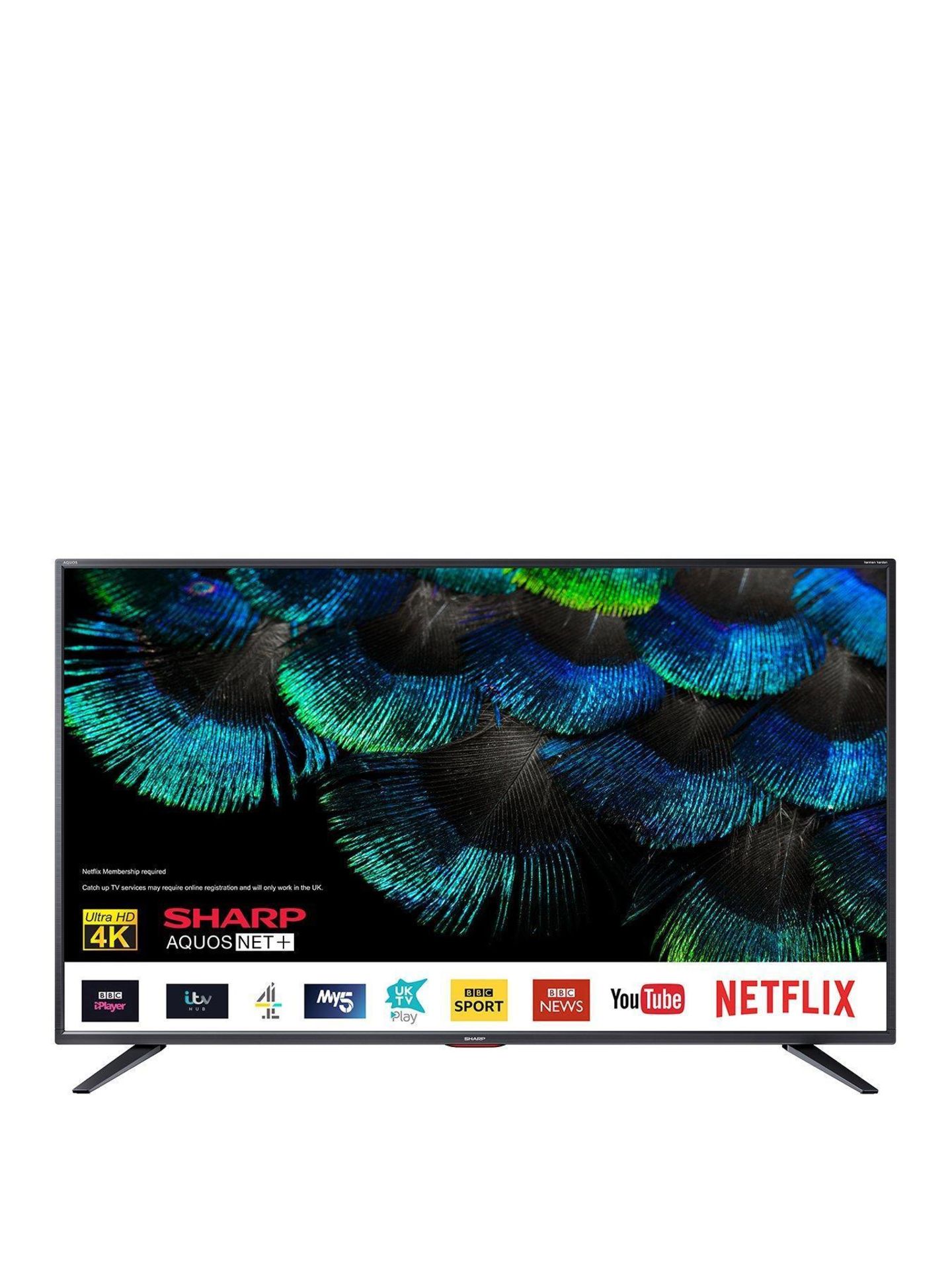 Sharp 50bj5k 50 inch 4k ultra hd smart tv with freeview tv [black] 70x113x23cm rrp: £598.0 - Image 2 of 2