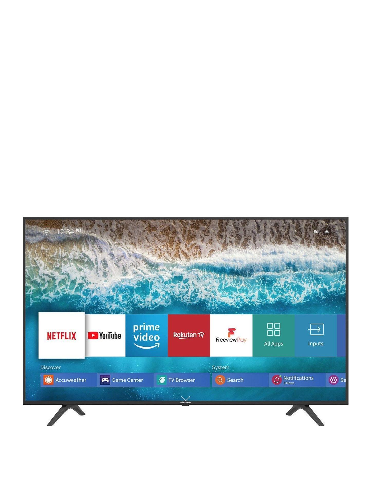 Hisense h50b7100uk 50 inch 4k ultra hd, hdr, freeview play smart tv [black] 66x113x9cm rrp: £694.0 - Image 2 of 2