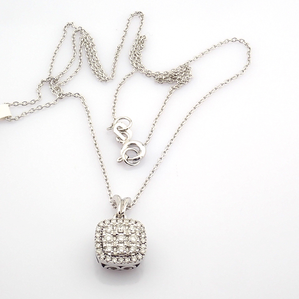 14K White Gold Diamond Necklace - Image 6 of 7